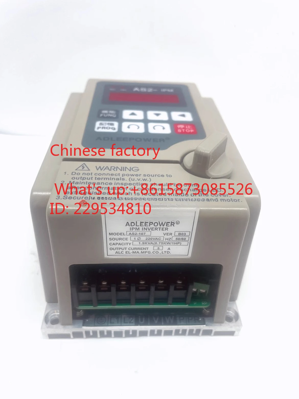 Inverter AS2-IPM AS2-107 220V 0.75KW