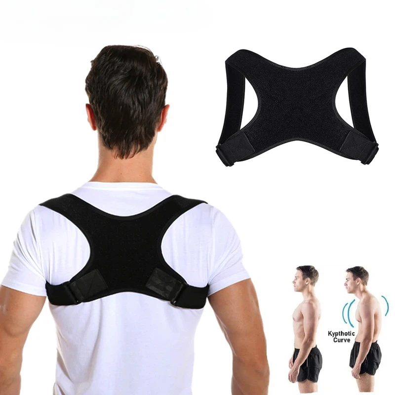 Adjustable Shoulder Back Brace Posture Corrector Women Men Compression Upper Back Brace Pain Relief Scoliosis Shoulder Belt