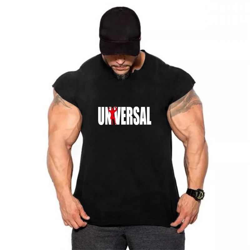 Unversal Brand Clothing Men Gym Tank Tops Summer Cotton Slim Fit shirts Men Bodybuilding Sleeveless Undershirt Fitness tops tees