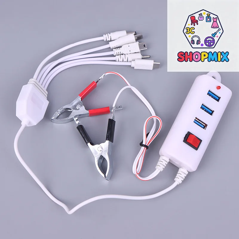 

3USB-зажим с зарядным устройством-переключателем Зарядное устройство для мобильного телефона Интерфейс USB Универсальный аккумулятор Зарядное устройство для мобильного телефона