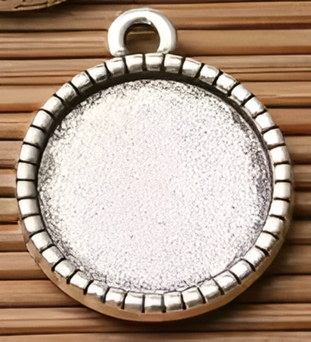 

10pcs inner size: 18 mm Alloy matel tibetan silver 2sided round cabochon setting HWEF3287