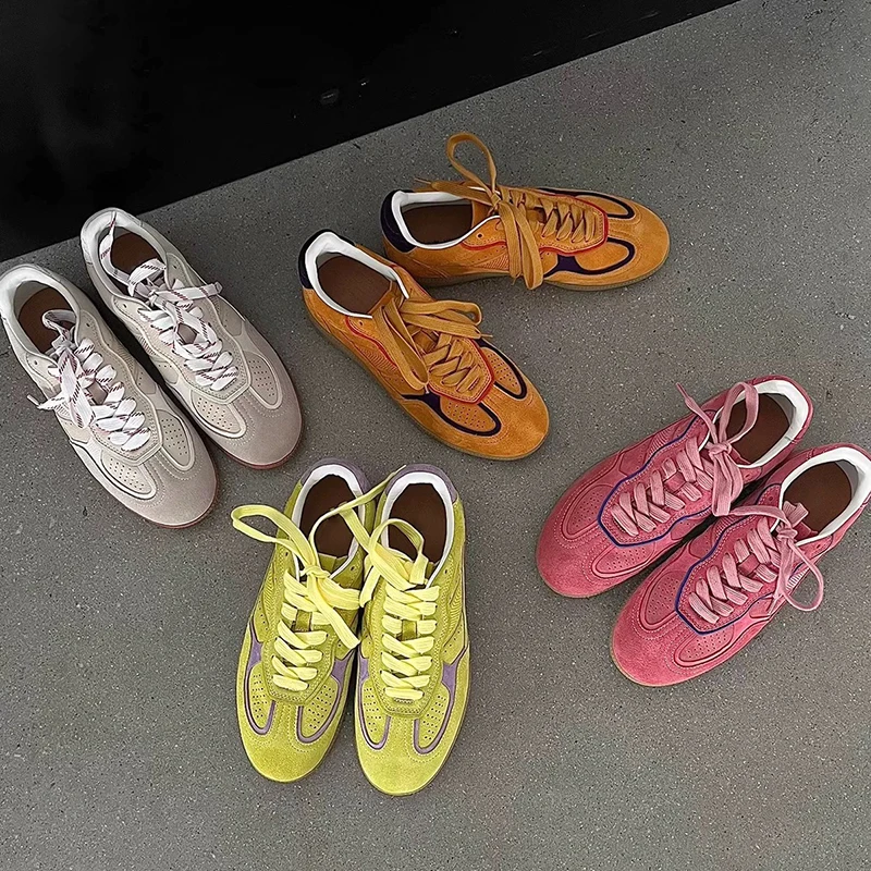 

Высокое качество, новинка 2025 года, повседневные кроссовки Dermis, женские роскошные цветные туфли дерби на шнуровке, туфли на плоской подошве в стиле ретро, женская обувь