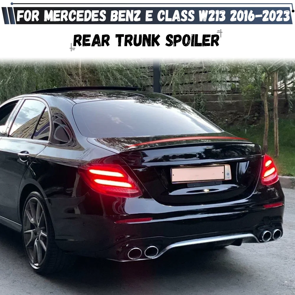 

Rear Spoiler Wing Tail Splitter Diffuser Trunk Body Kit For Mercedes Benz E Class W213 AMG 2016-2023 E200 E300 E320