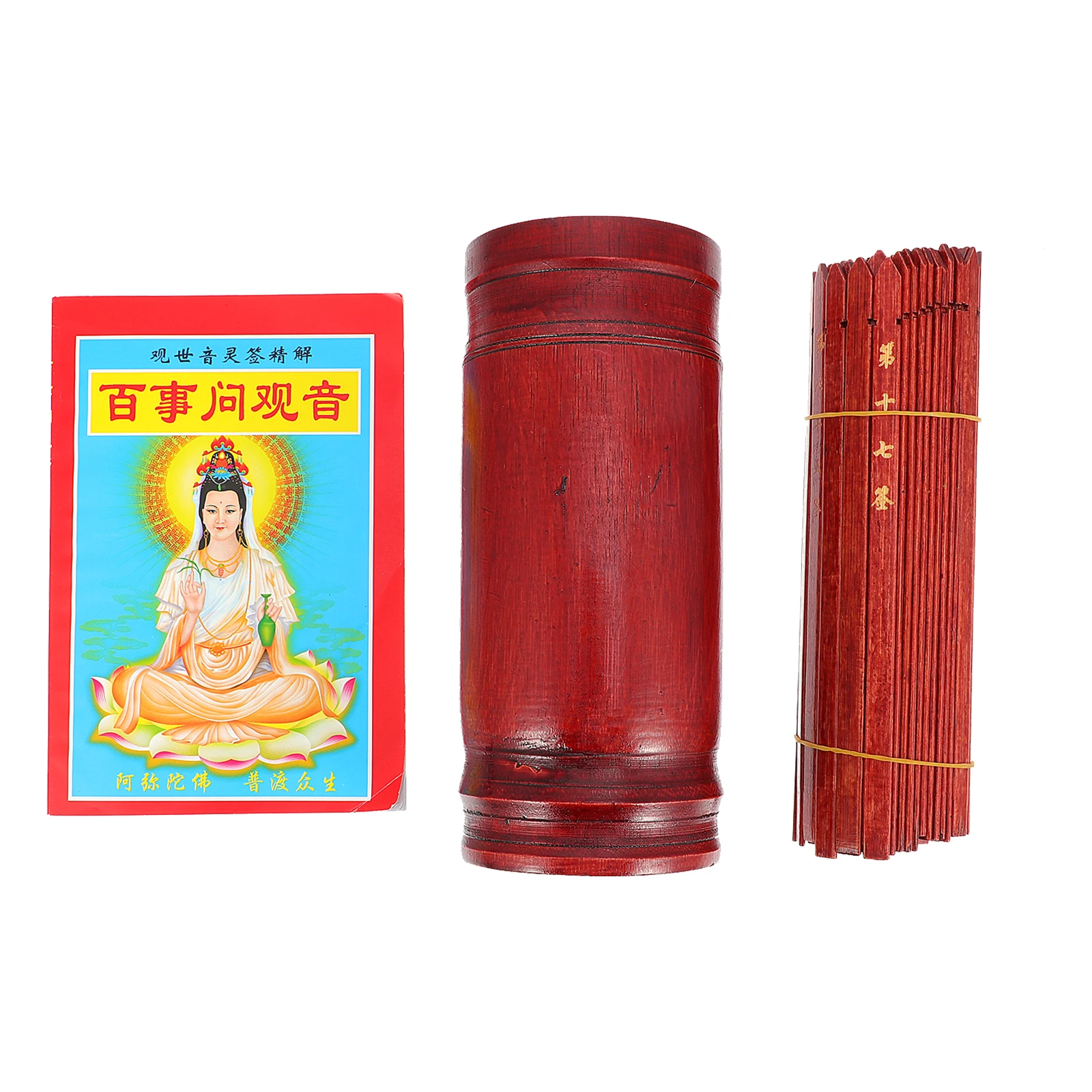 

1 set 100 Sticks Sign Cylinder Divination Game Prop Home Temple Office Lightweight Storage