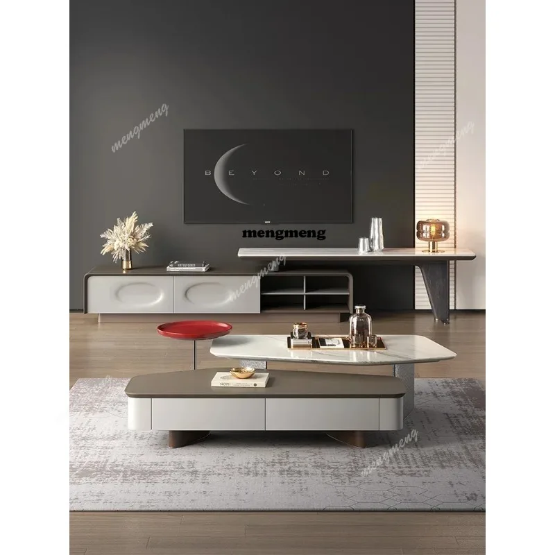 Durable Practical Creative combination of high and coffee table, light luxury atmospheric modern minimalist m