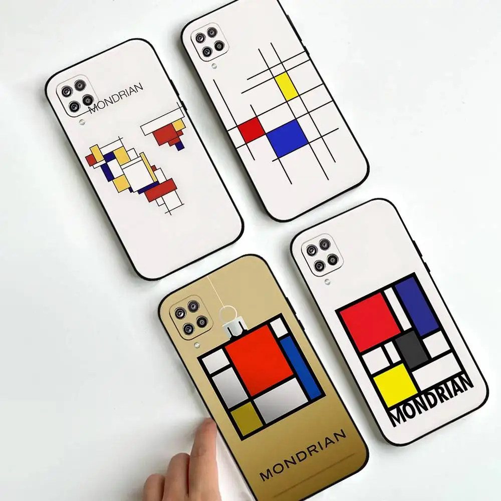 P-Pattern Abstract Pi-et M-Mondrian Phone Case For Samsung Galaxy S21 S22 S23 S24ULTRA S25ULTRA FE Ultra Plus5G A52S S26 Cover