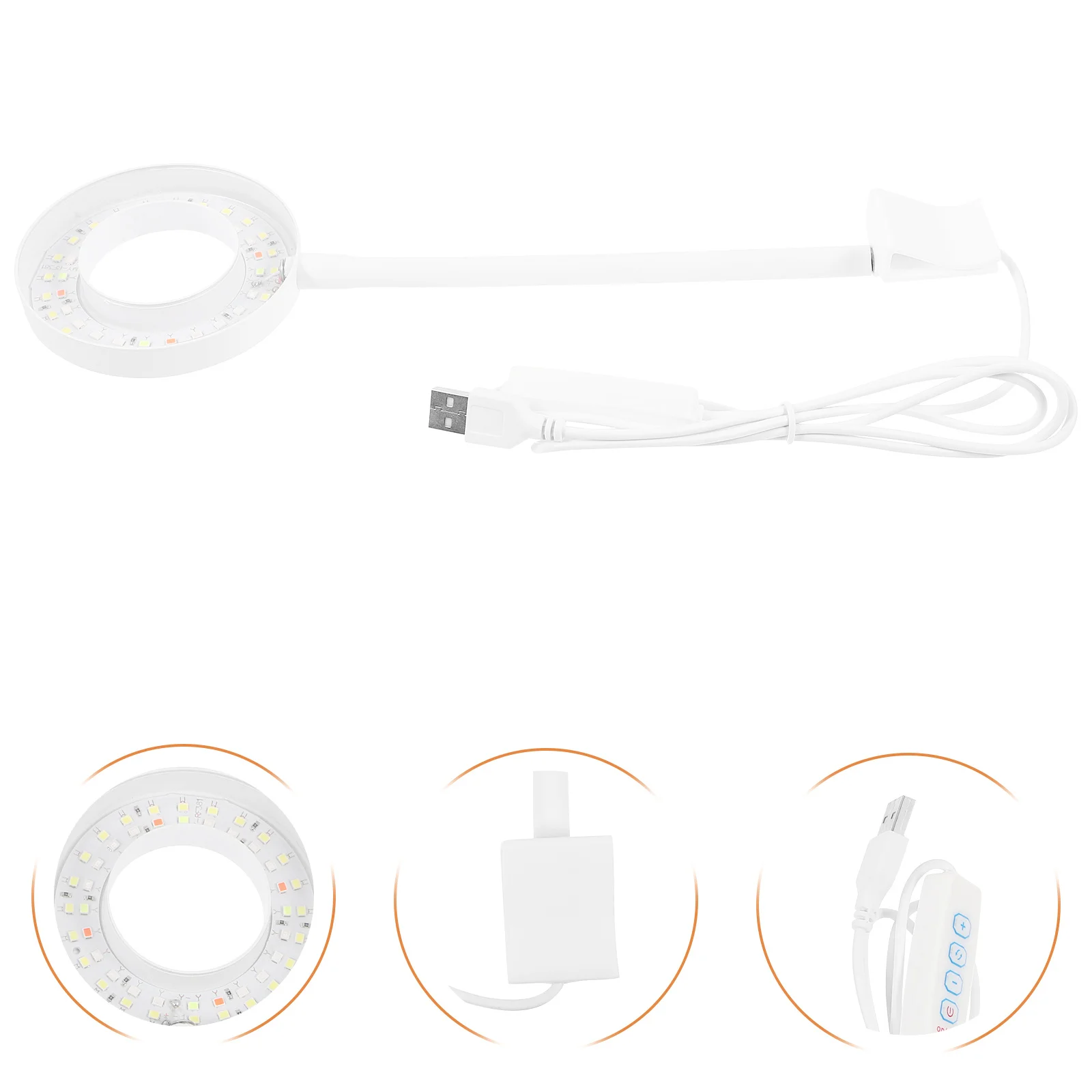 

Portable Aquarium Light with Flexible Gooseneck for Small Fish Tanks Reusable LED Lamp for Aquarium Fish Tank Lighting