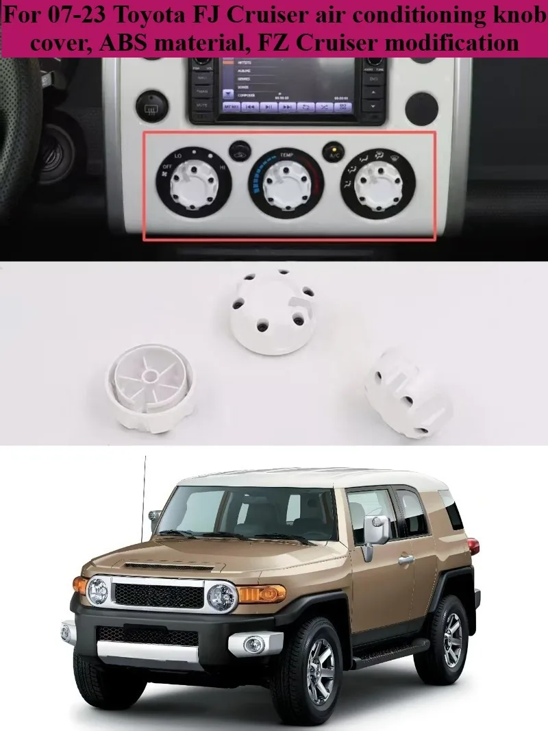 

For 07-23 Toyota FJ Cruiser air conditioning knob cover, ABS material, FZ Cruiser modification