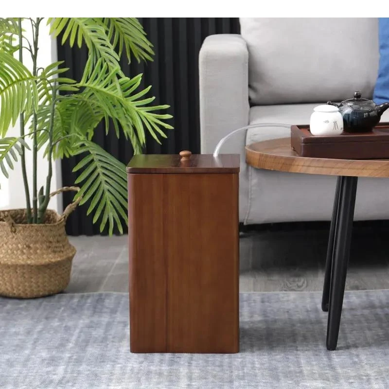 Modern Wooden Trash Can Storage Bucket Paper Basket Home Kitchen Bin Garbage Waste Cleaning Tools Accessories