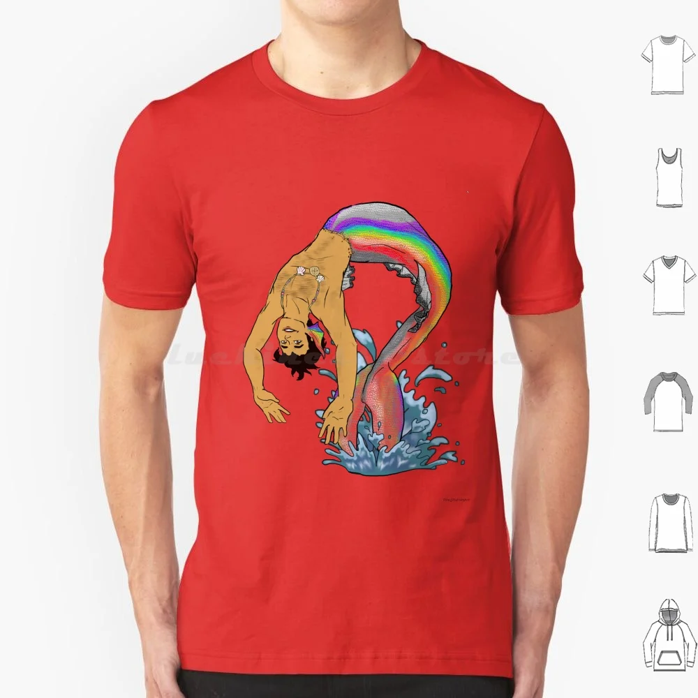 Pride Merman T Shirt 6xl Cotton Cool Tee Man Merman Otter Pride Pansexual Pan Bisexual Bi Aro Aromantic Ace Asexual Pride Pride