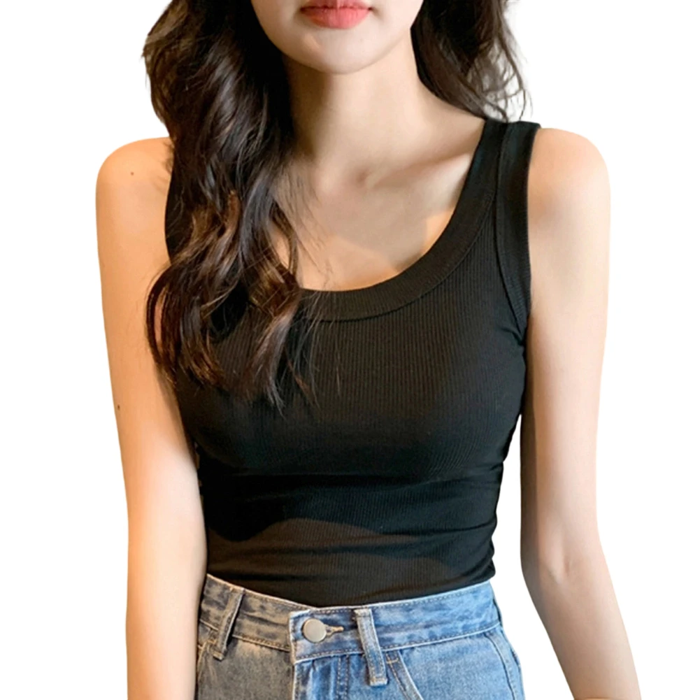 

Spring Summer Fall Ribbed Tank Top Women Casual Ribbed Tank Women Tank Top Sleeveless Shirt High Stretch Fabric