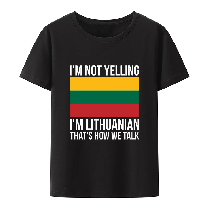 Proud Lithuanian Flag Modal Print Tee Classic Men Women Short-sleev Loose Breathable Graphic T Shirts Humor Fashion Camisetas