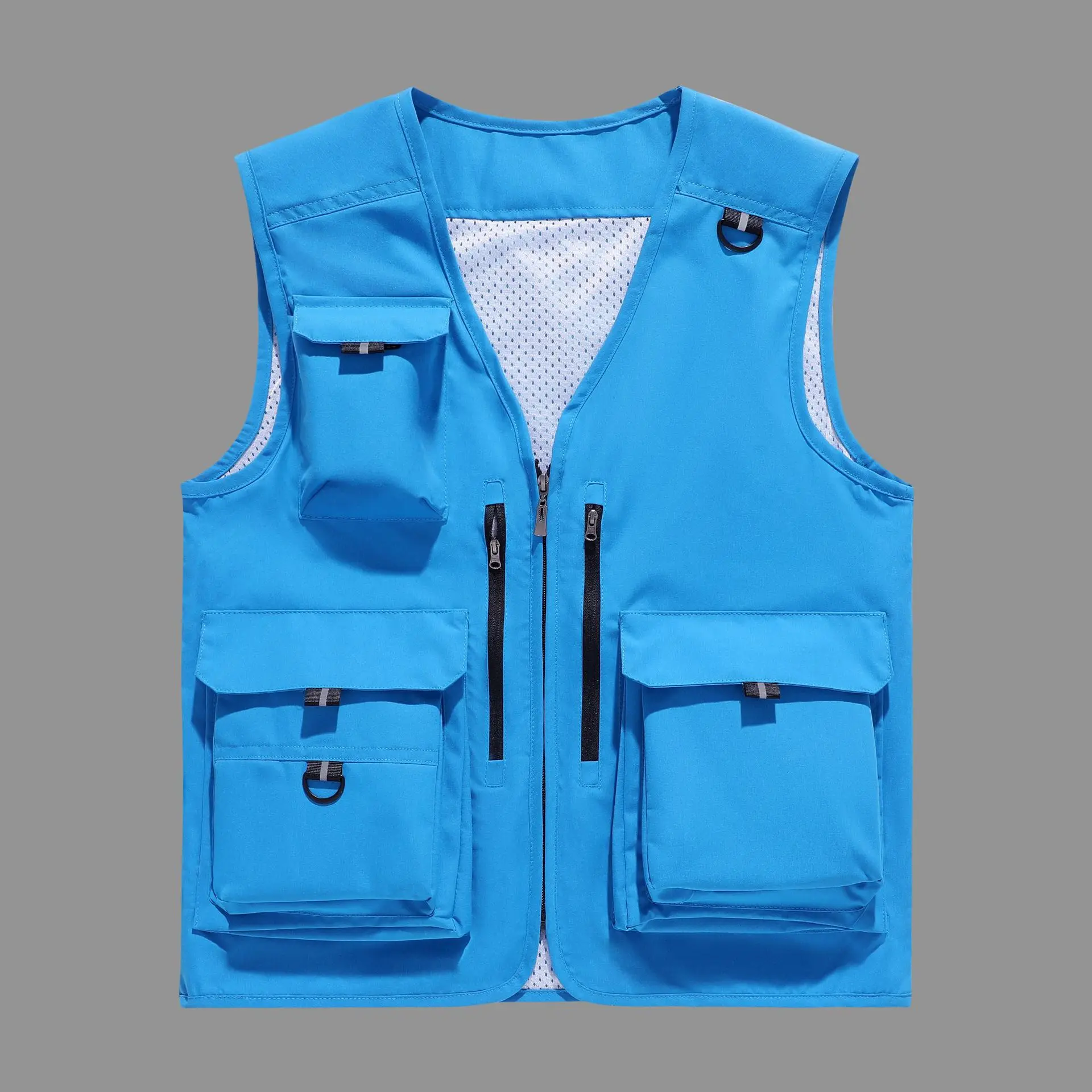 

Spring Autumn Multi-color Breathable Multi-pocket V-neck Sleeveless Men Women's Vest For Outdoor Leisure Photography Commuting
