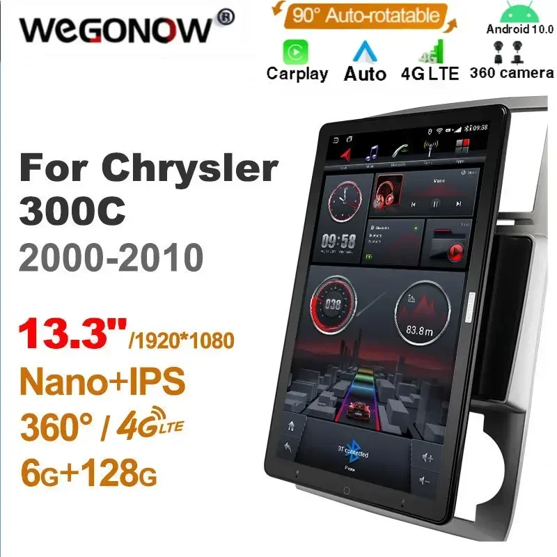 1920*1080 13.3'' Ownice Android10.0 Car Multimedia for Chrysler 300C 2000-2010 Auto Radio Audio 4G LTE 360 Optical Coaxial