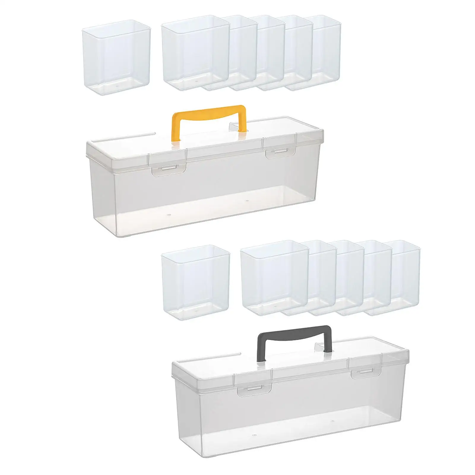 Food Storage Container Noodle Canister 6 Compartment Stackable Spaghetti Food Storage Box for Kitchen Fridge Sugar Noodles Eggs