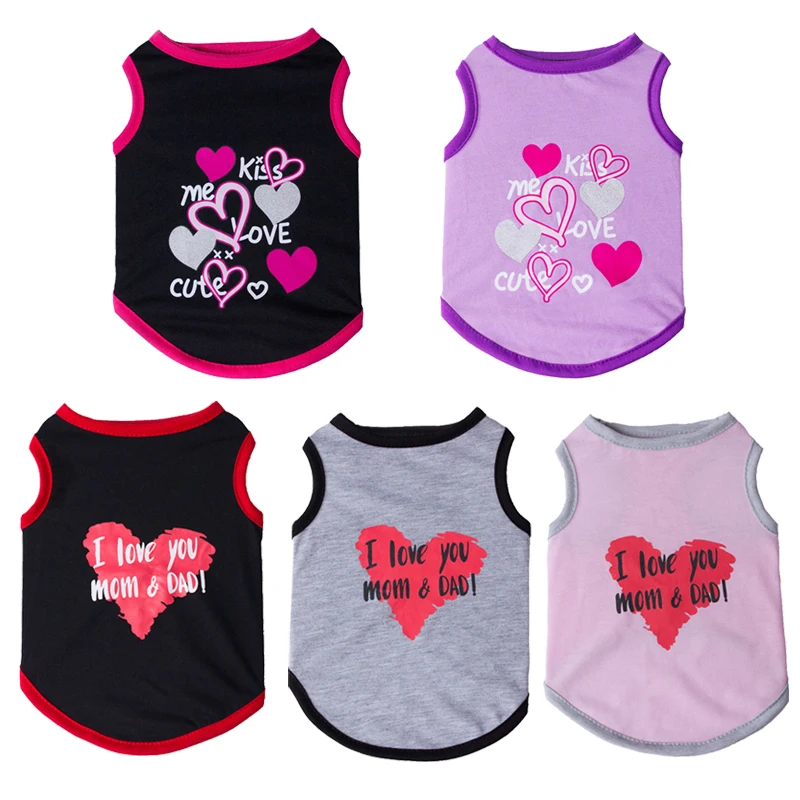 Lovely Puppy Cat Dog Sleeveless Vest Summer Pet Clothes for Small Dogs Chihuahua Maltese Pomeranian mascotas Clothing Outfit