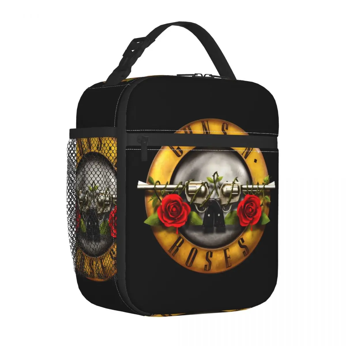 Custom Guns N Rose Logo Heavy Metal Lunch Bag Men Women Thermal Cooler Insulated Lunch Box for Kids School Children