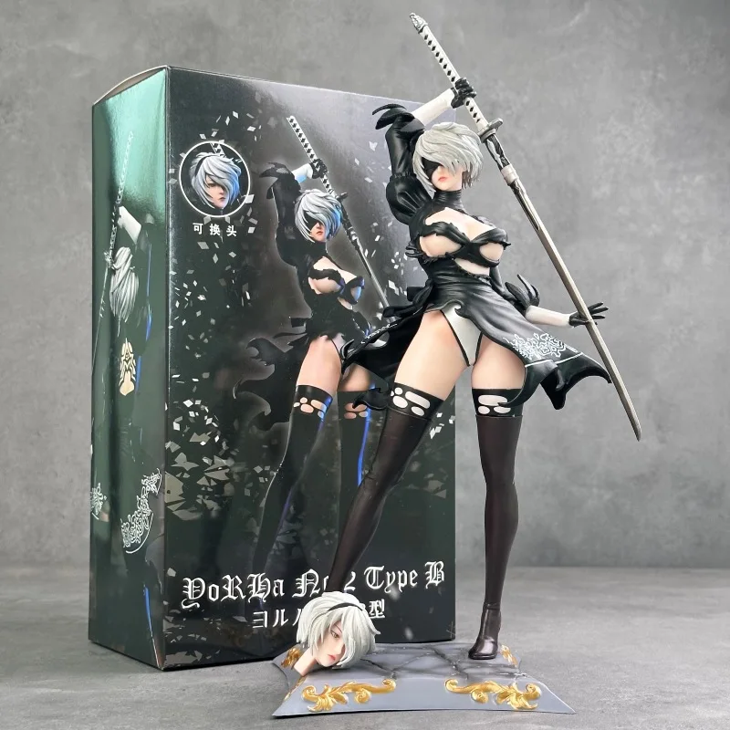 

Nier Automata Action Figure 33cm Yorha 2B Figuras Anime Nierautomata Figurine Game GK Statue Model Peripheral Toys Gift for Kids