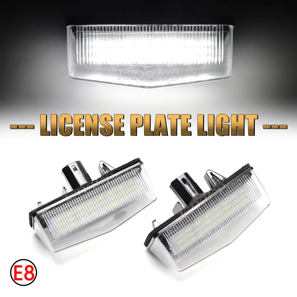 2Pcs White LED License Plate Light Lamp For Toyota Prius XW20 XW30 Prius Plus/V Venza Matrix RAV4 For Lexus CT200h Scion