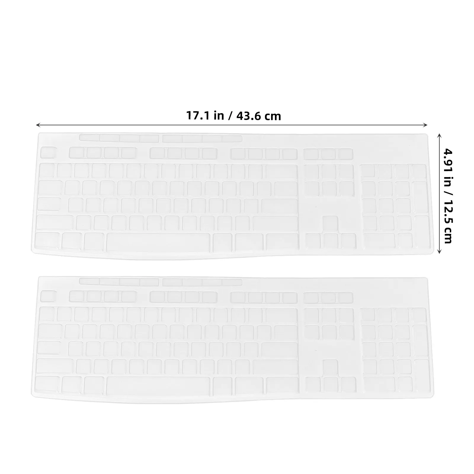 2pcs Silicone Waterproof Keyboard Cover for Laptop – Flexible, Silent, Dustproof Protective Film for Students