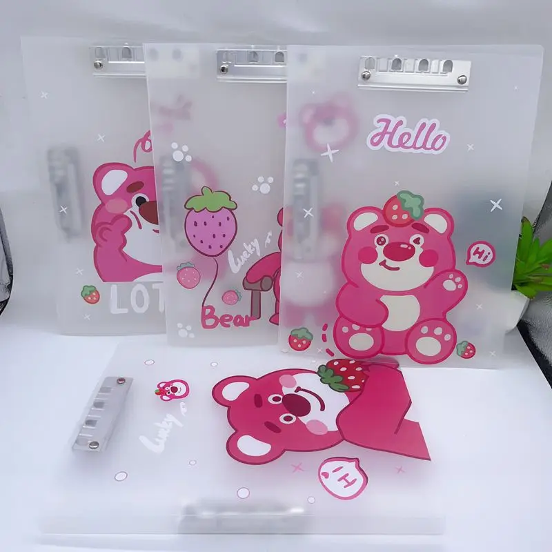 10pcs Disney A4 Double-sided Folder Lotso Contract File Folders Student  Test Paper Storage Folder Office Supplies Stationery