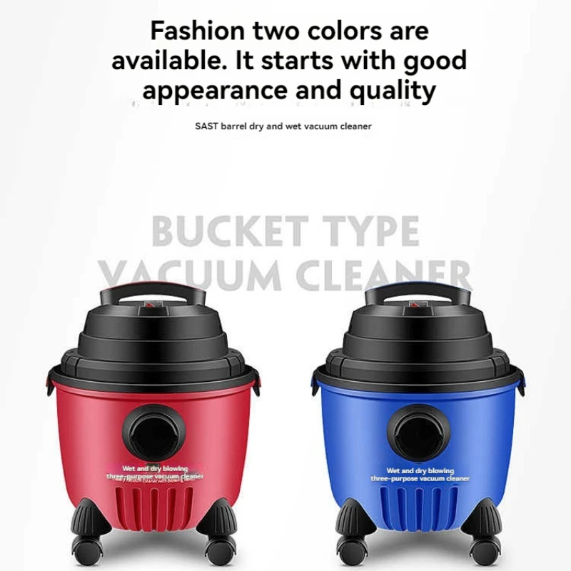 Electric Vacuum Cleaner High-power Bucket Dry Wet Blow Vacuum Cleaner Dusting Machine Household Crevice Cleaners
