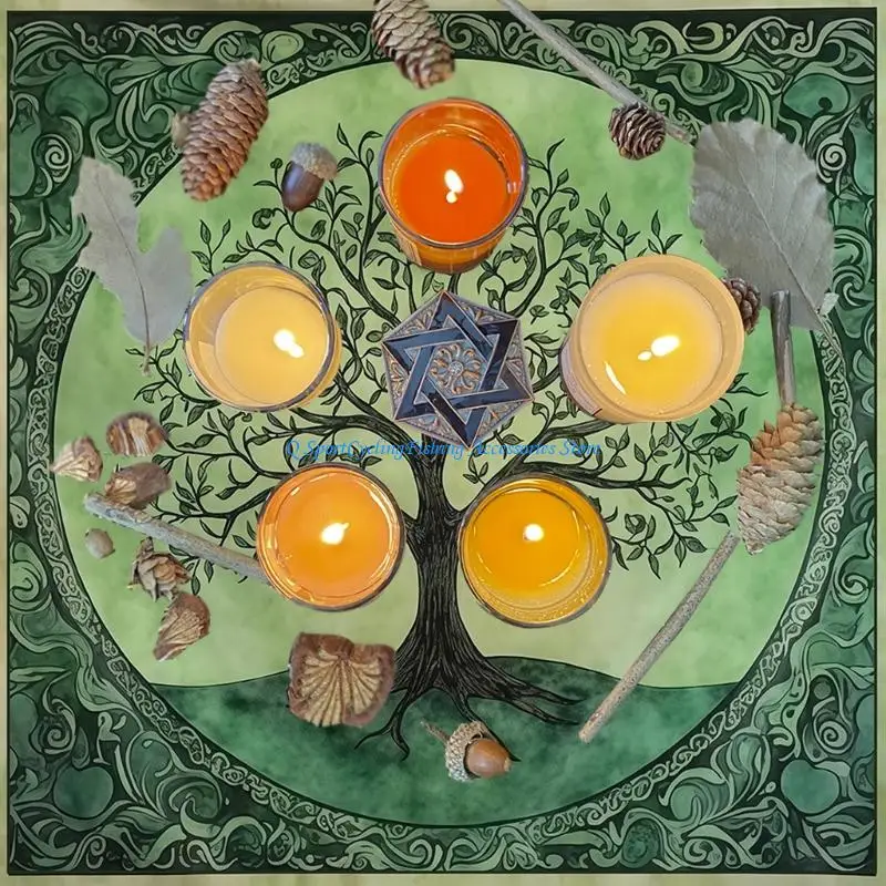 

Образец большого дерева Тароты скатерть дивинации карты таблицы ткани гобелен астрология Колчар