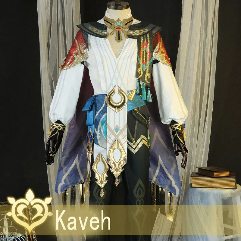 Genshin Impact Kaveh Cosplay Costume Sets Cloak Gorgeous Handsome Uniform Kaveh Cosplay Anime Men Fashion Uniforms