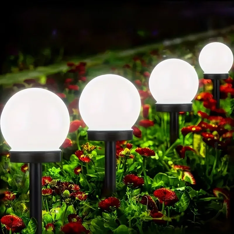 

Solar LED Globe Garden Lights for Pathway Patio Deck Lawn and Terrace Outdoor Landscape Lighting Weatherproof IP65 Rated