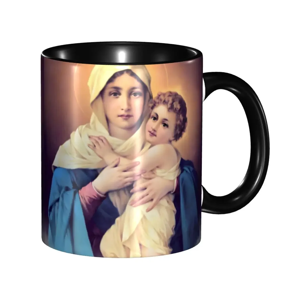 Virgen De Guadalupe Virgin Mary Mugs Customized Ceramic Coffee Mug Cup Creative Present