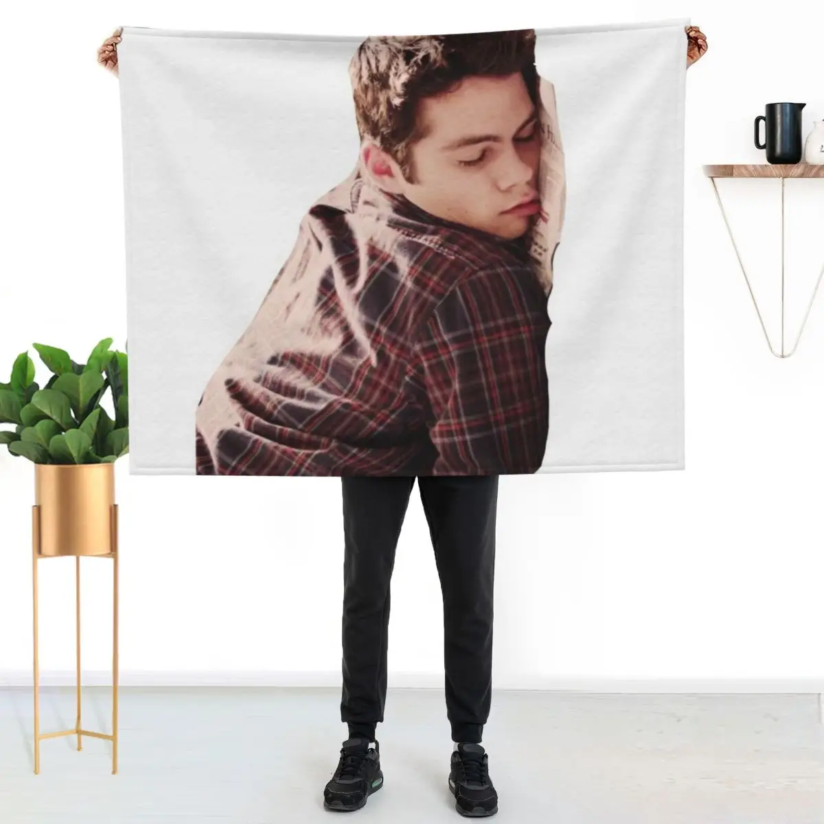 

Cute Dylan O’Brien Napping Throw Blanket Luxurious Soft Blanket Holiday Gift for Family