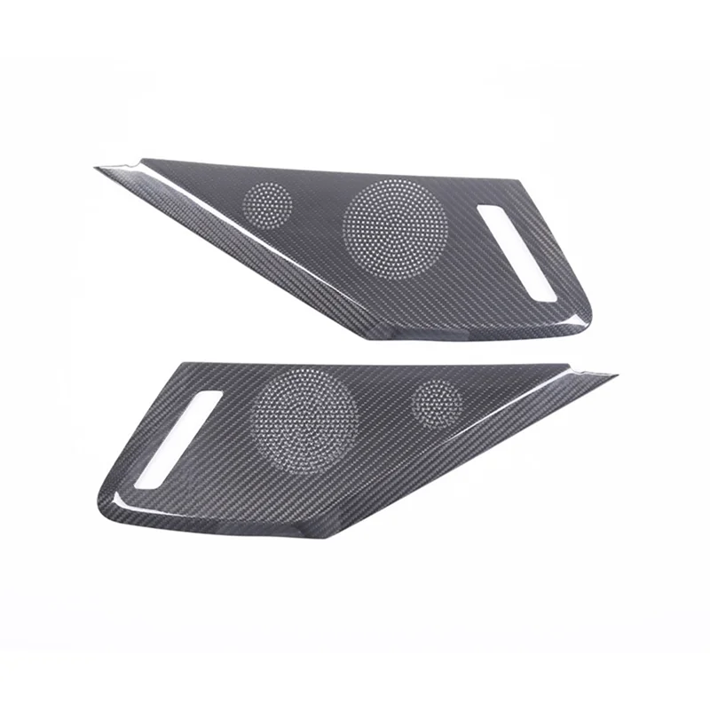 Car Horn Cover Accessories for C8 2020-2023 Dry Carbon Fiber Interior Side Door Horn Frame Cover Trim