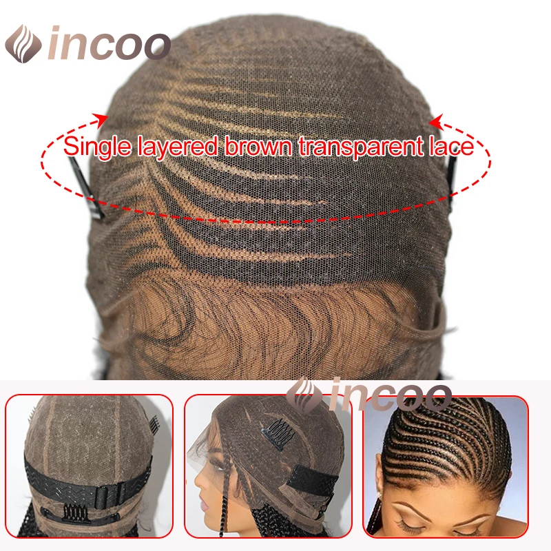 Cornrow Braided Lace Wigs 36