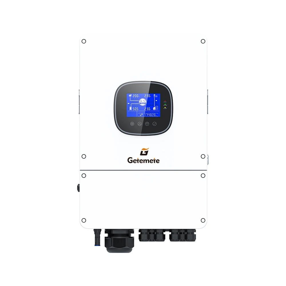 Getemete 6000W 48V 230Vac Pure Sine Wave Hybrid Inverter MPPT 135A Solar Charger Max PV Input Voltage 500VDC Off-Grid