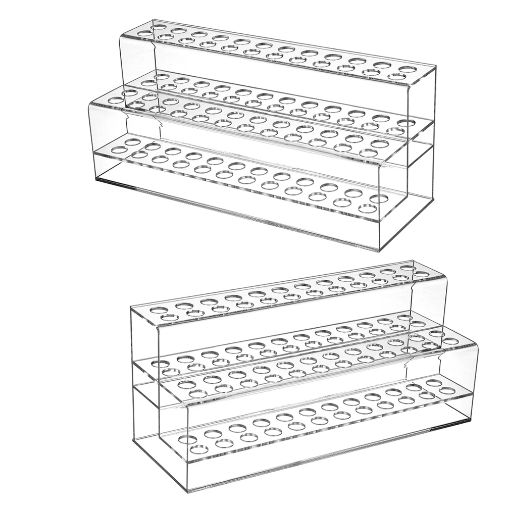 2pcs Holder Storage Box Clear Plastic Organizer Stand For Desk Pencil Brush Rack Ball Pen Display Stand Transparent Pen Storage