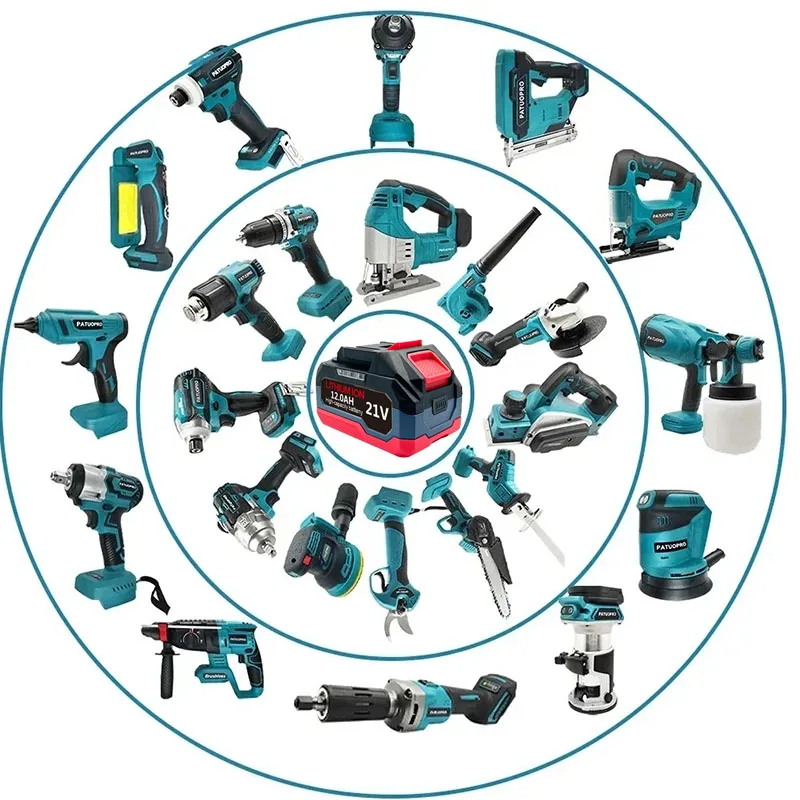 For Makita 18V-21V Makita Tool Lithium Battery 6.0ah 9.0ah 12.0ah Fast Charging Safety Certified for Electric Drill/Driver Tools