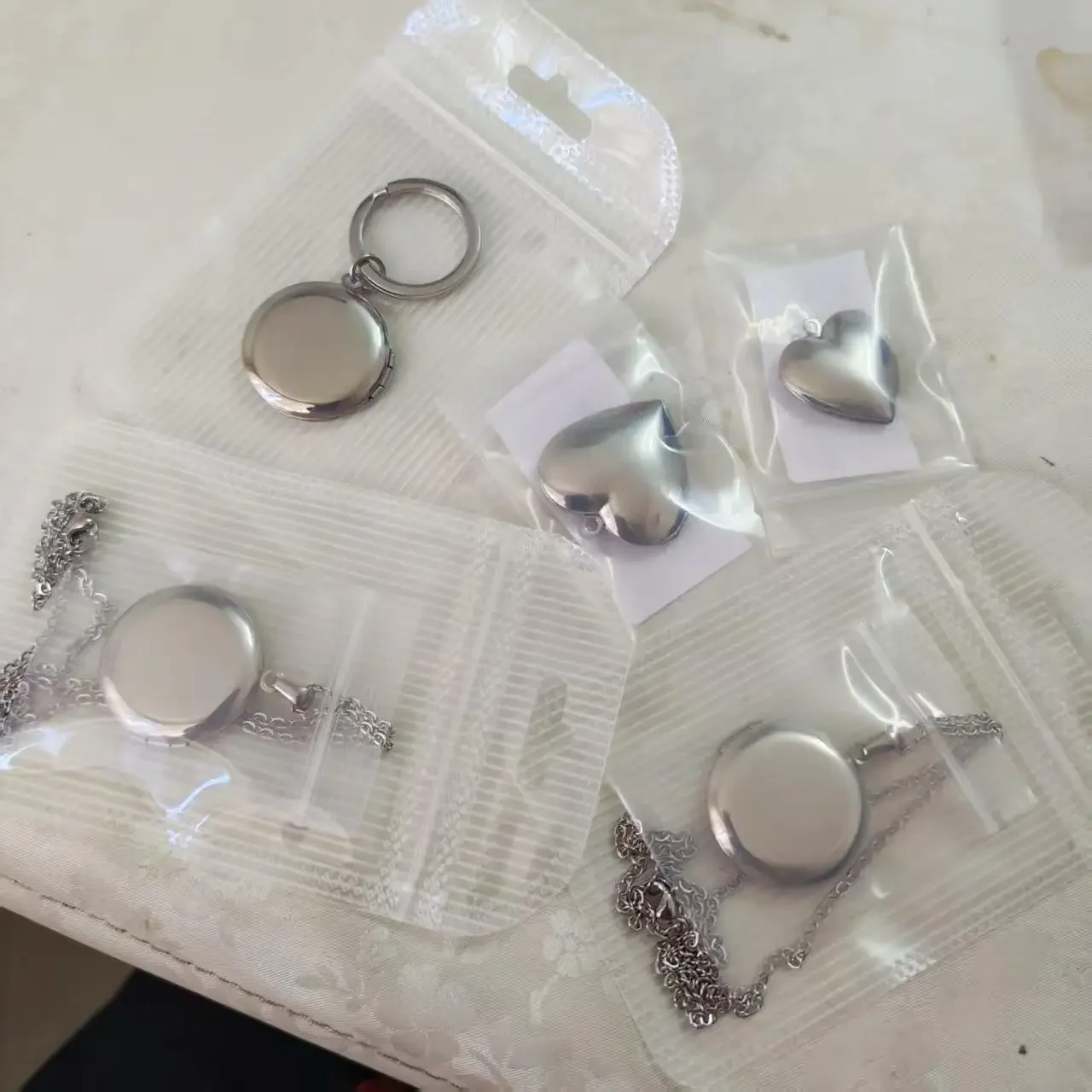 316L stainless steel phase box pendant keychain can be DIY photo frame pendant commemorative keychain 10pcs/lot