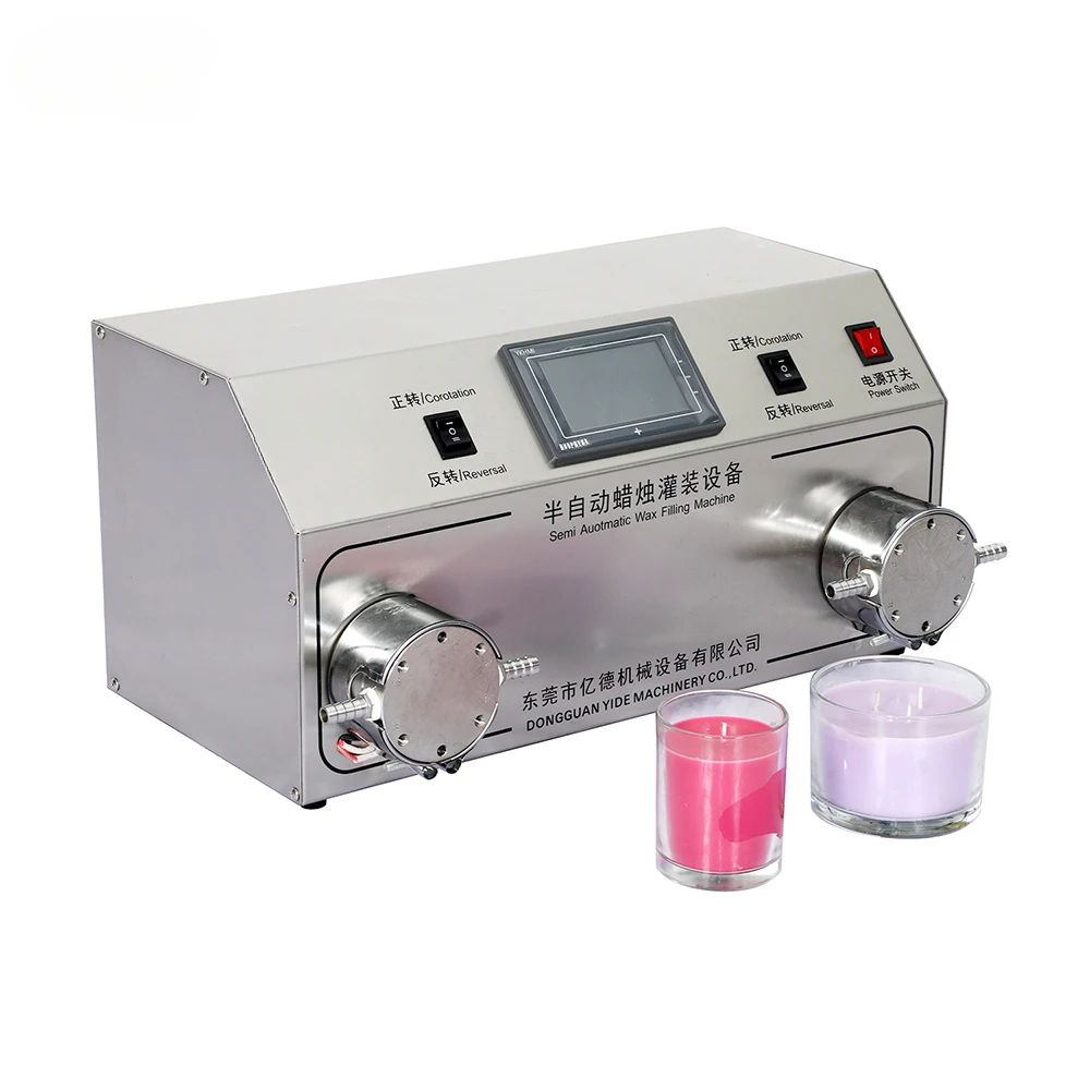 Semi Automatic Candle Dual Nozzle Pump, Liquid Bottle Vinegar Filling Machine, Wax Pouring Machine, Simple Price and Operation