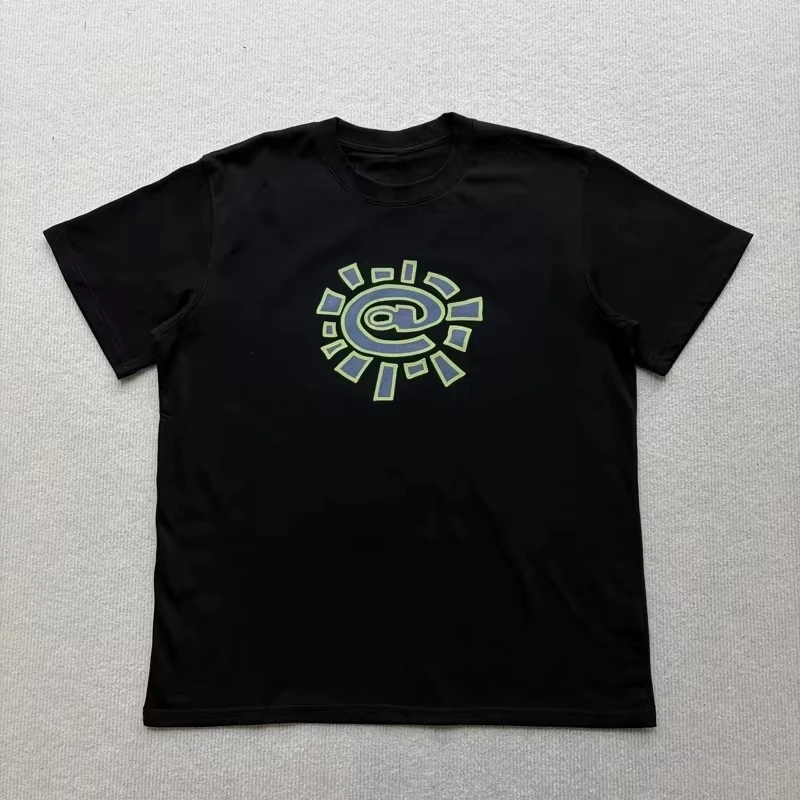 2026 Abstract Sun Burst Graphic T Shirt Kids Adults Casual Short Sleeve Tee Retro Surfer Sun Shape Art Print Streetwear