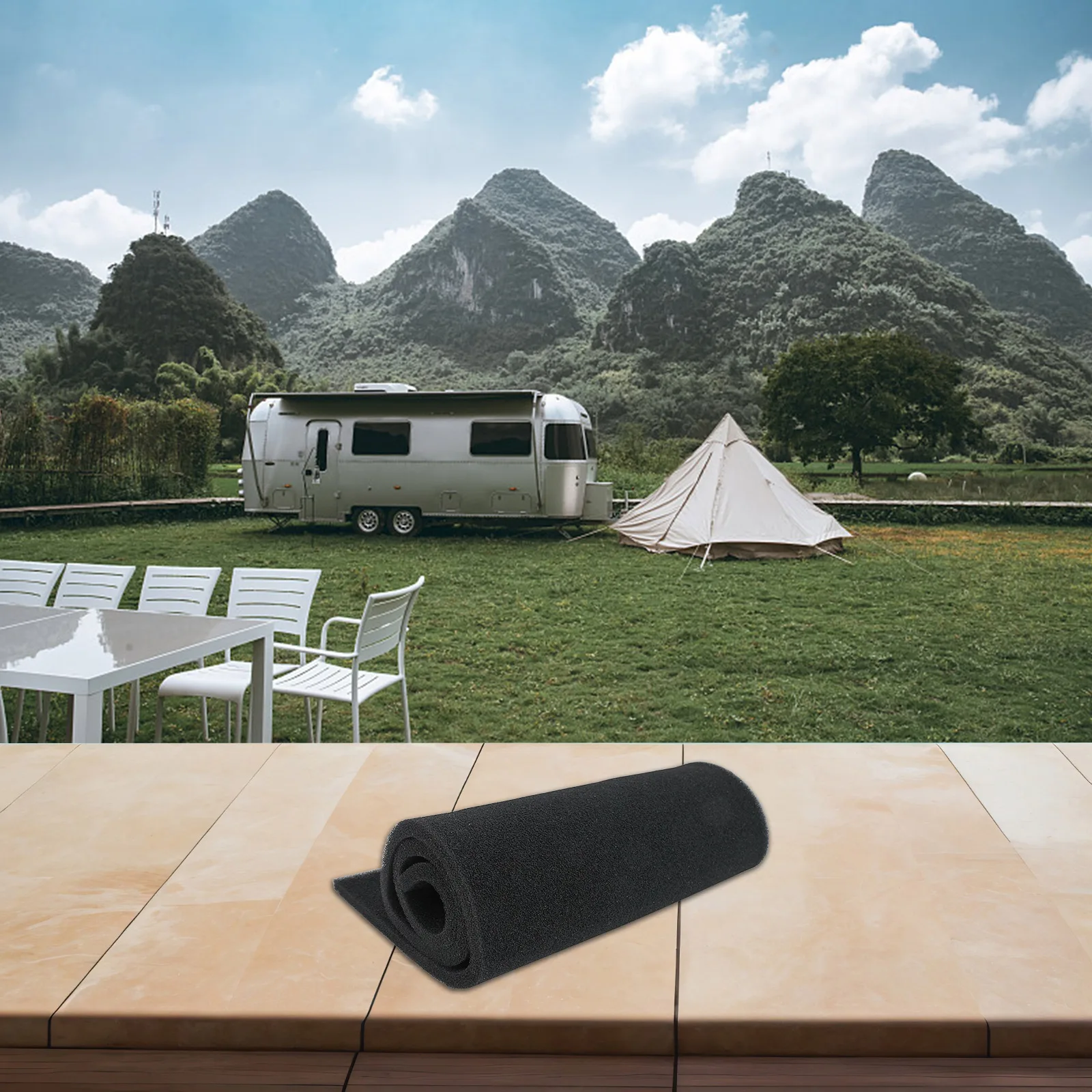 1 متر أسود الكربون المنشط رغوة الإسفنج فلتر الهواء ورقة مشربة وسادة تصفية RV تكييف الهواء تصفية القطن القطن المنشط