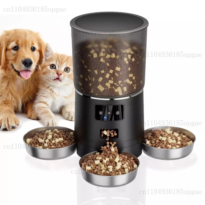 

Cat Multi-bowl Automatic Feeder Smart WIFI Remote Cat and Dog Meal Dispenser 6L