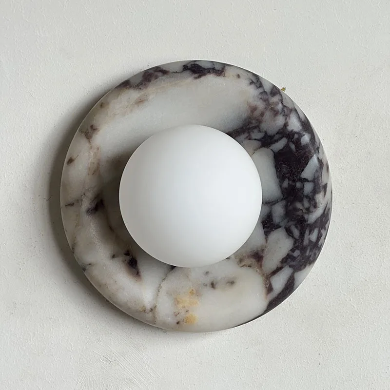 Natural marble wall lamp, hotel living room wall lamp, bedroom bedside wall lamp, aisle wall lamp