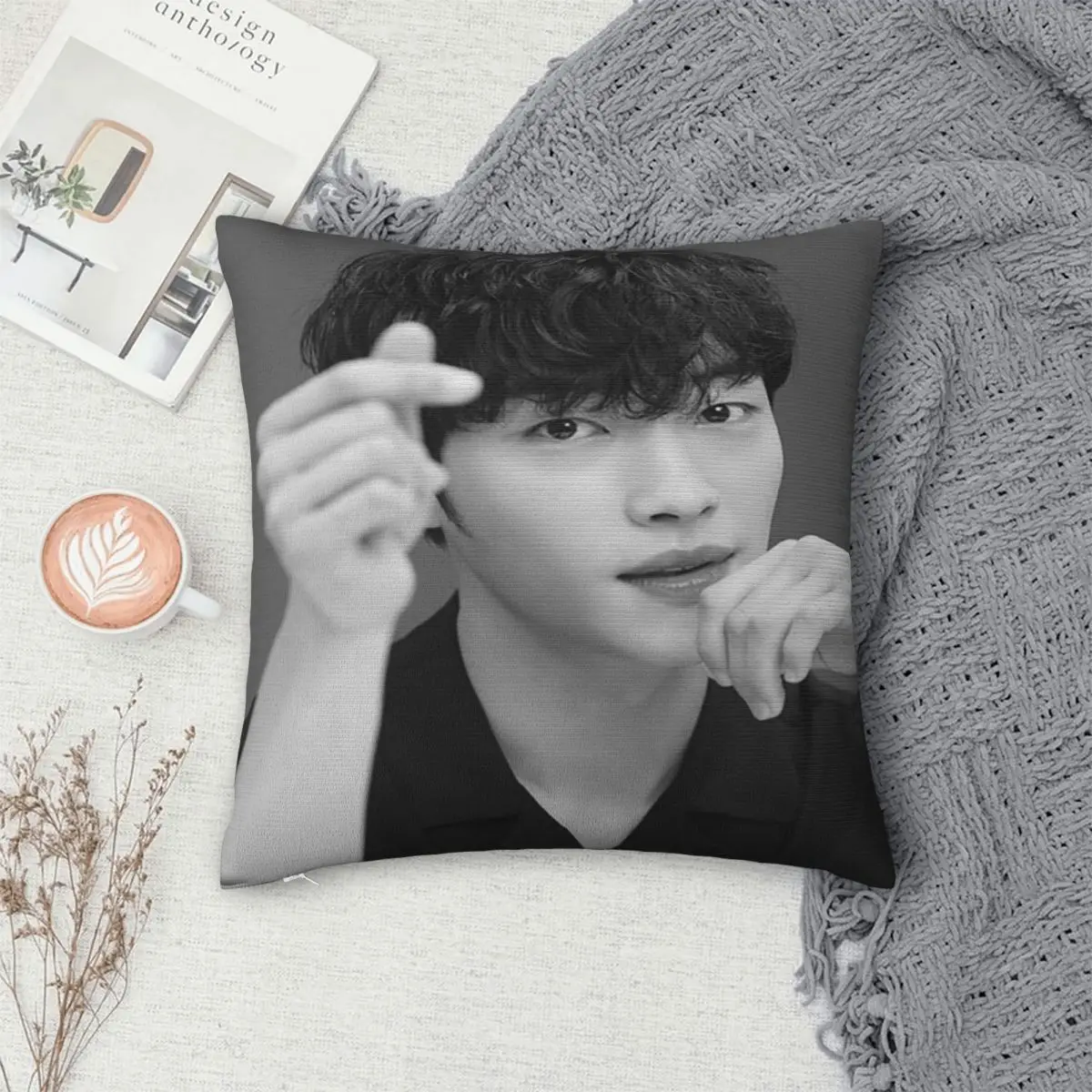 Kpop Actor Woo Do Hwan Square Pillowcase Cushion Cover Pillow Case Throw Pillow Cover for Home Sofa Living Room