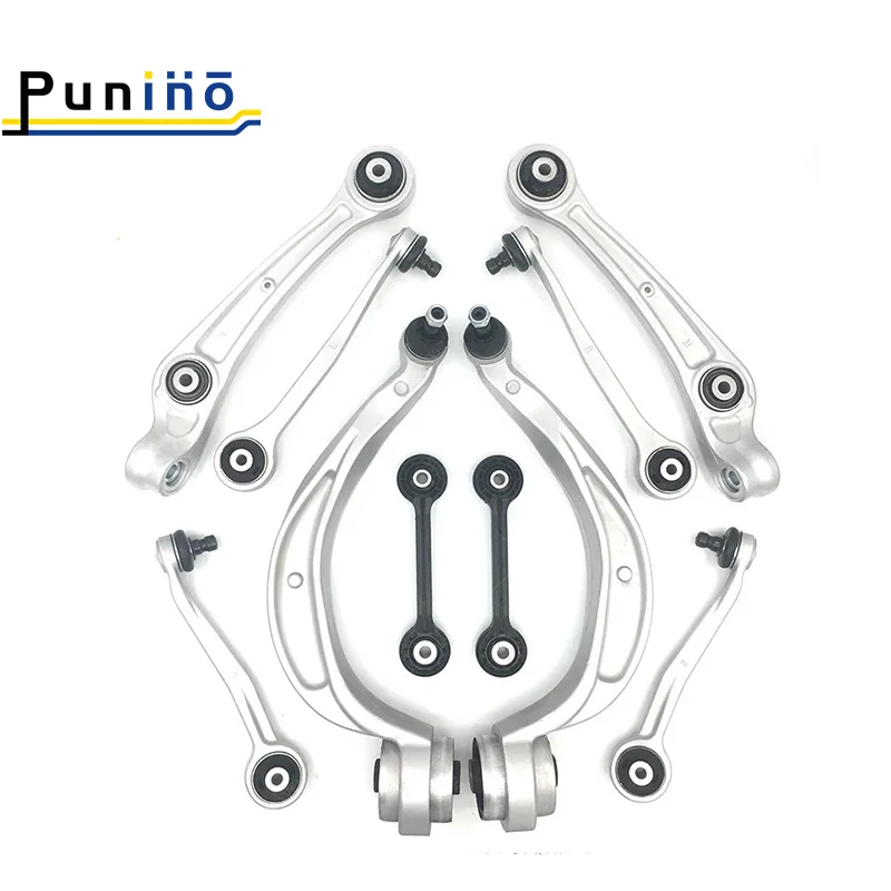 Punino 10pcs Front Upper Lower Control Arm Stabilizer Links Suspension for Audi A4 A5 S4 Q5 Quattro 2011 2012 2013 2014 2015