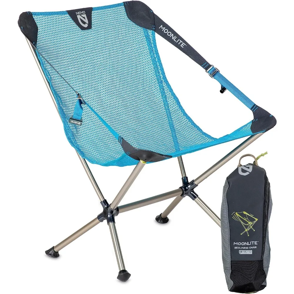 Imagem -06 - Moonlite Reclining Camp Chair Mochila Portátil e Camping Chair Opções Ajustáveis e Dobráveis Black Pearl