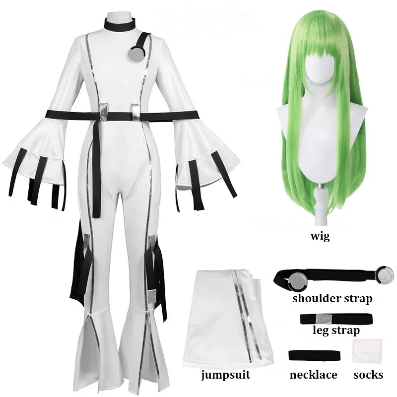 

XT8C.C. Code Geass Lelouch of the Rebellion Cosplay Costume Wig Women Halloween Party Role Play OutfitsXT6@!
