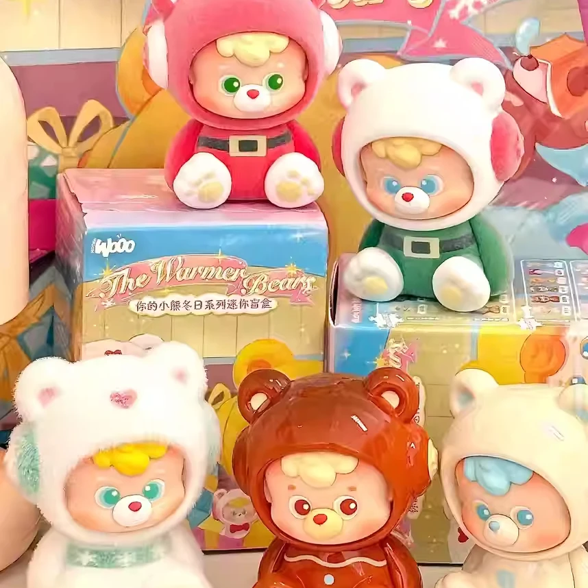 Oso Diudiu genuino de segunda generación, caja ciega de oso de invierno, muñeca de juego de marea bonita, Mini modelo de adorno, regalo de cumpleaños para niños