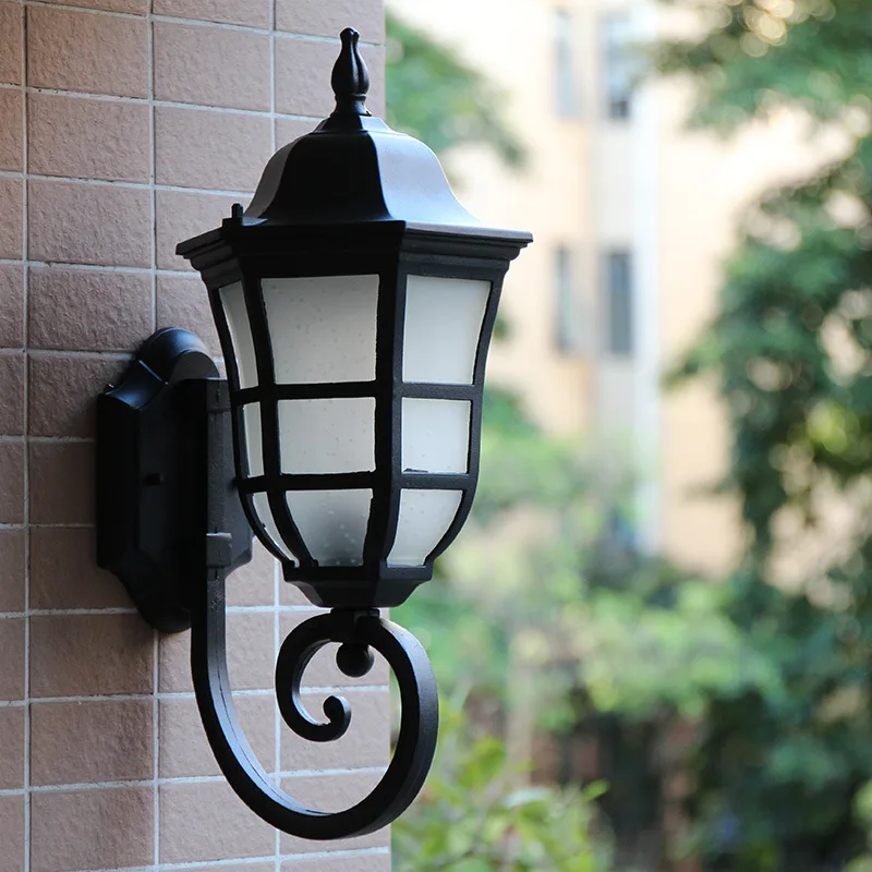 

Sconce Lamp Waterproof Garden Decoration Outdoor Vintage Porch Lamp Black European Style Retro Outdoor Wall Light