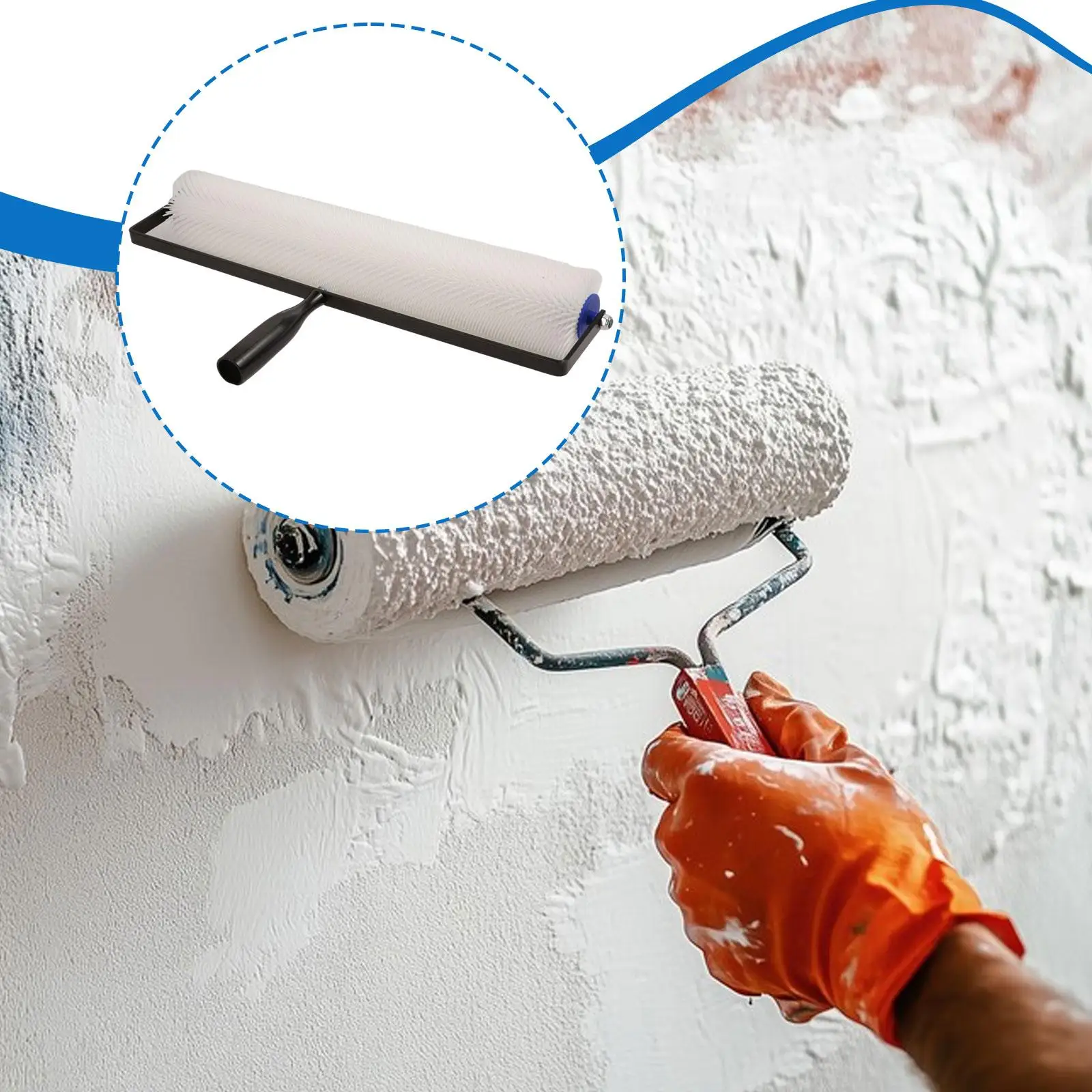 Spiked Roller Efficient Defoaming Floor Tool for Home Epoxy Cement Leveling Project Painting Needs