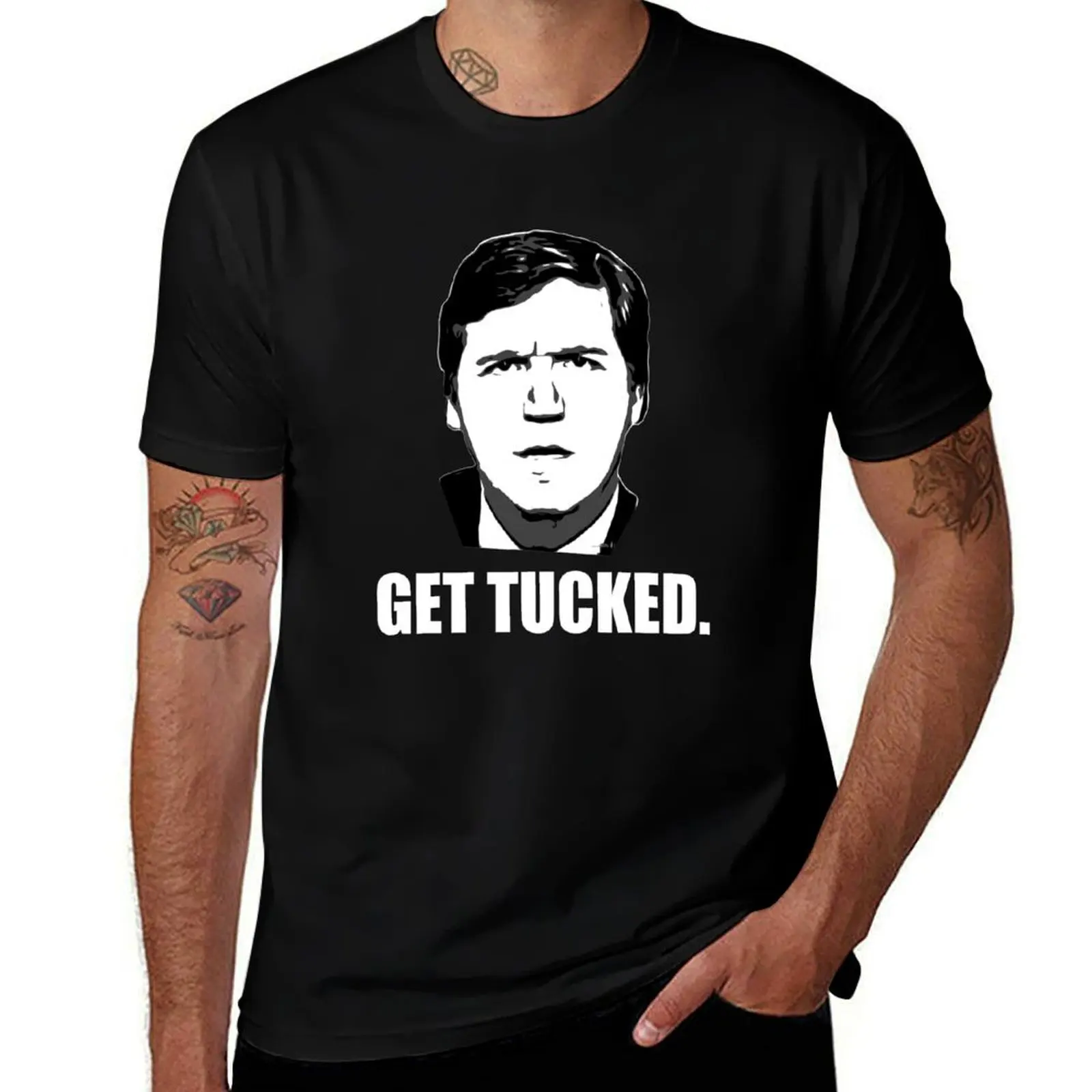 

Fox News cotton shirts man T-Shirt t Tucker Carlson graphic t man funny for shirt